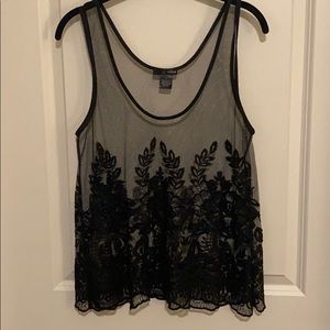 Nordstrom Aqua lace tank top
